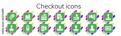checkout icon set