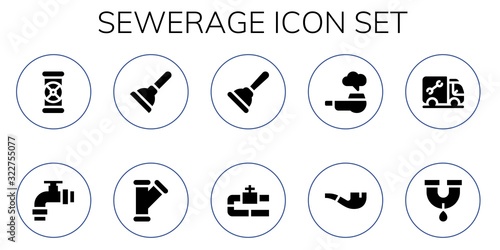 sewerage icon set