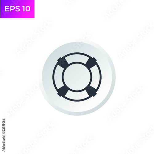 Life Buoy icon template color editable. Life preserver. Life saving sign. Life ring symbol logo vector sign isolated on white background illustration for graphic and web design.