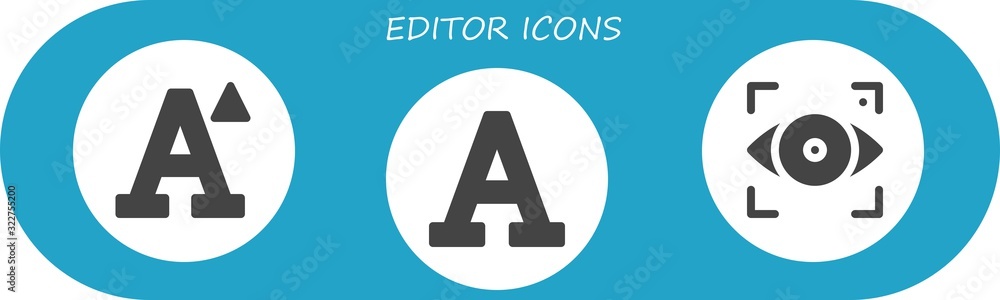 editor icon set - obrazy, fototapety, plakaty 