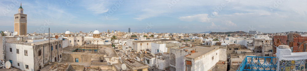 Panorama of Tunis city, Tunisia