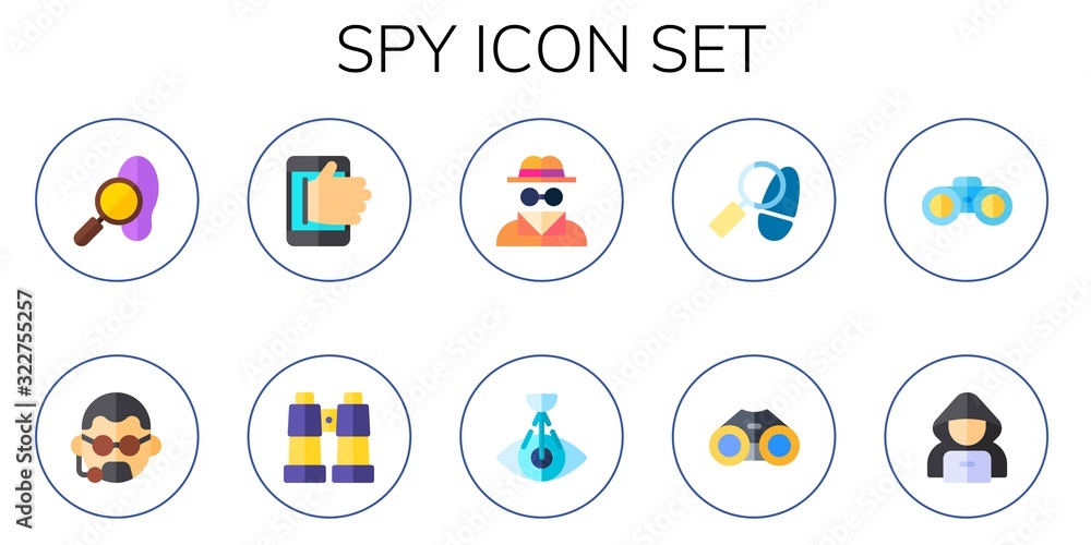 spy icon set spy icon set