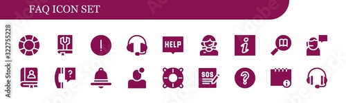 faq icon set