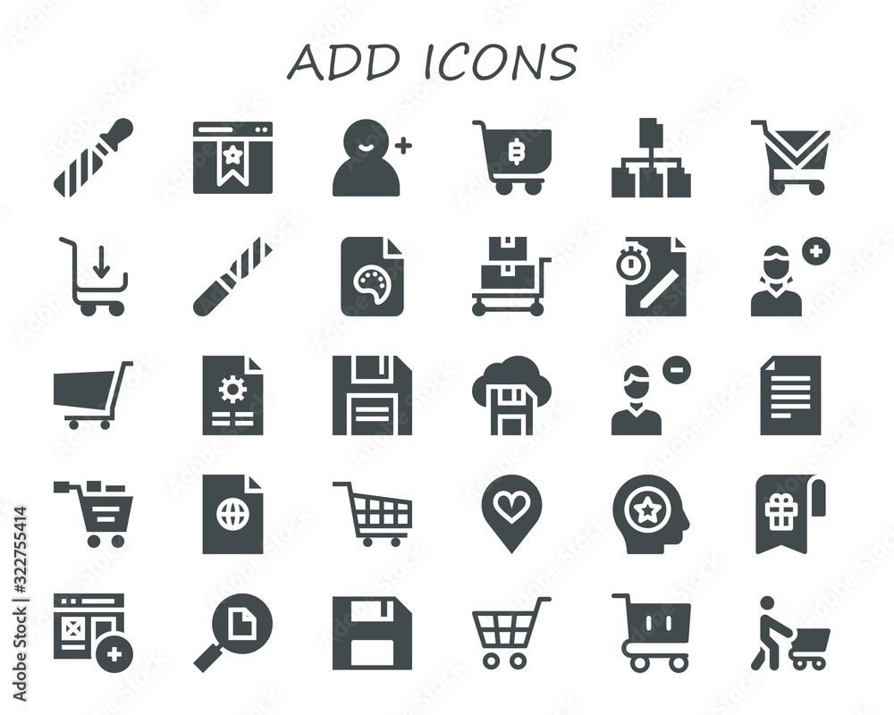 add icon set add icon set