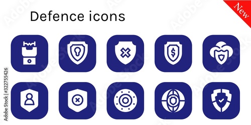 Modern Simple Set of defence Vector filled Icons