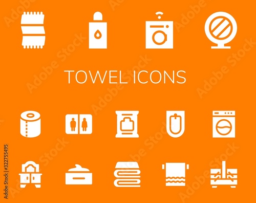 towel icon set