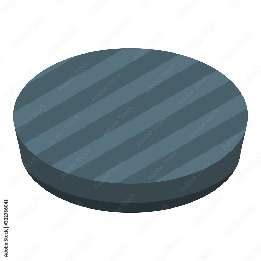 Black burger bun icon. Isometric of black burger bun vector icon for web design isolated on white background Black burger bun icon. Isometric of black burger bun vector icon for web design isolated on white background