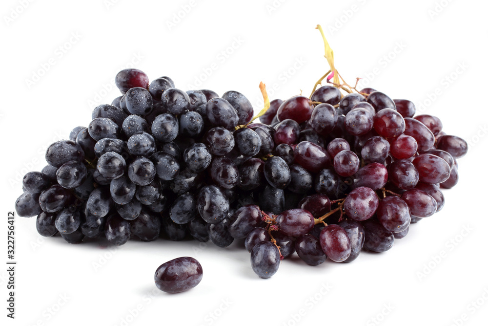Black grape isolated on white Black grape isolated on white