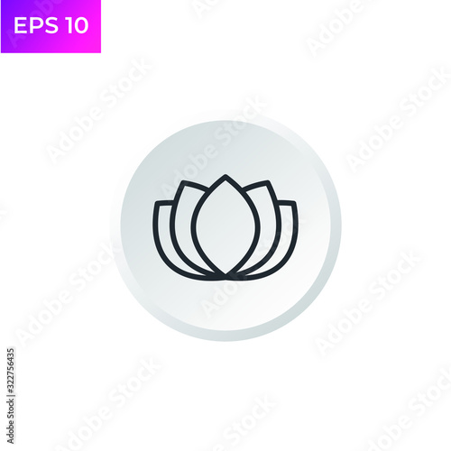 Lotus icon template color editable. Lotus flower symbol logo vector sign isolated on white background illustration for graphic and web design.