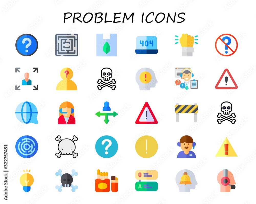 Modern Simple Set of problem Vector flat Icons Modern Simple Set of problem Vector flat Icons