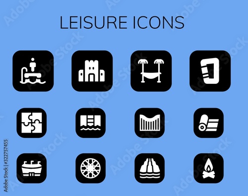 Modern Simple Set of leisure Vector filled Icons