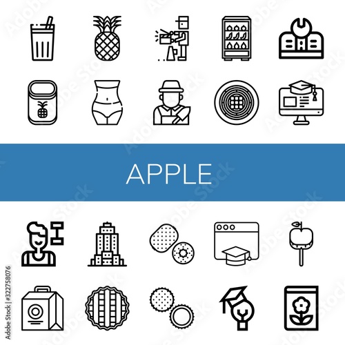 Set of apple icons