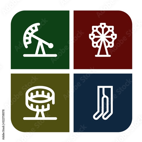 funfair simple icons set