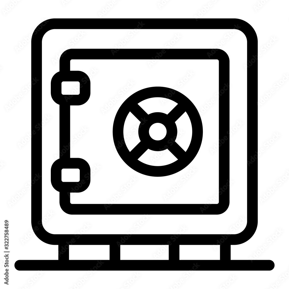 Money safe icon. Outline money safe vector icon for web design isolated on white background Money safe icon. Outline money safe vector icon for web design isolated on white background