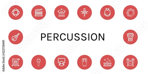 Set of percussion icons