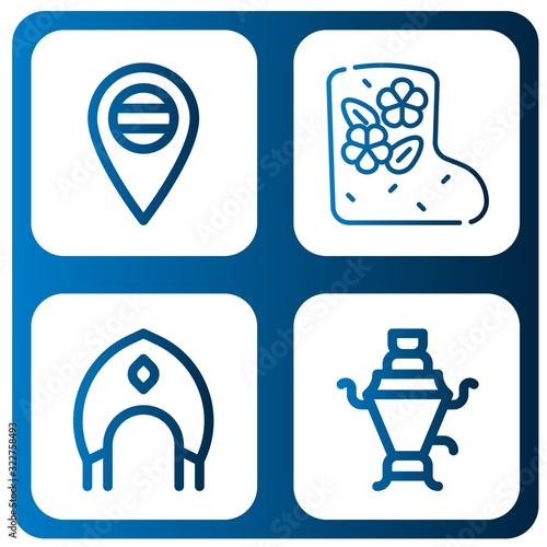 Set of balalaika icons