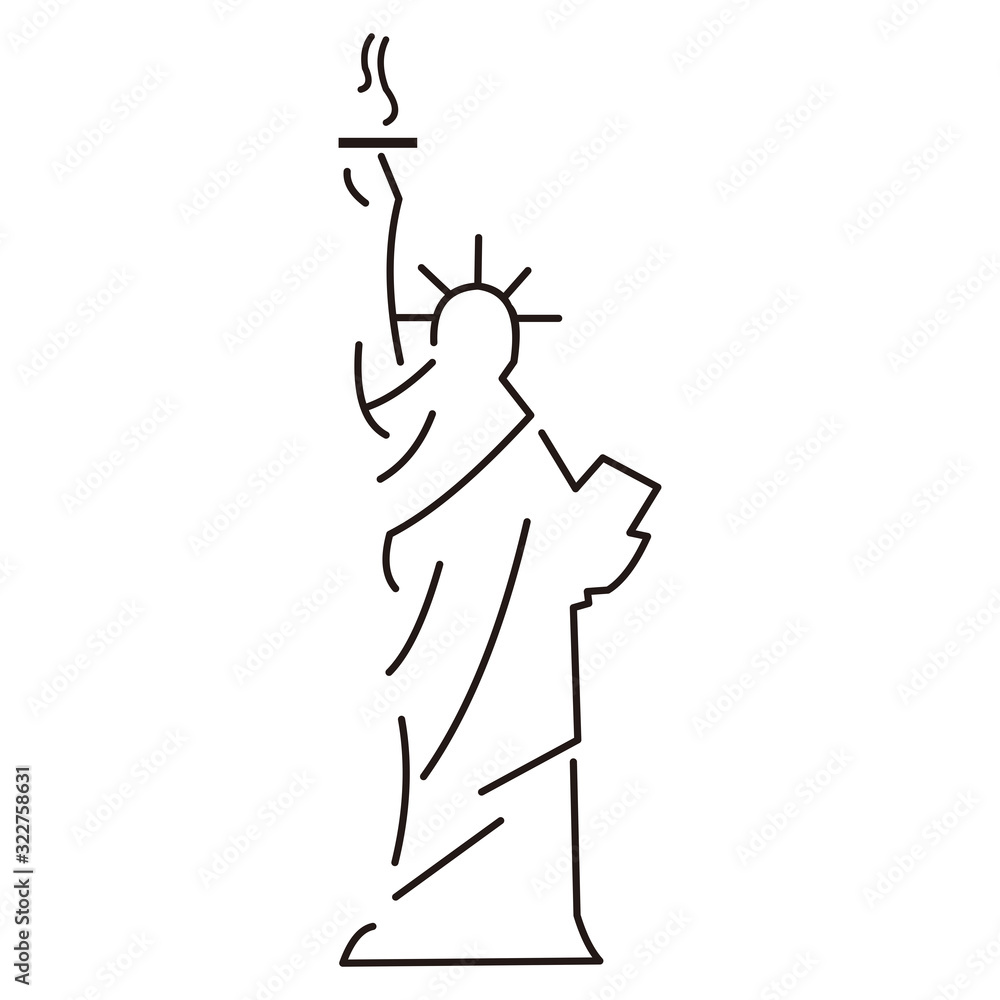 Statue of Liberty vector icon sign Statue of Liberty vector icon sign
