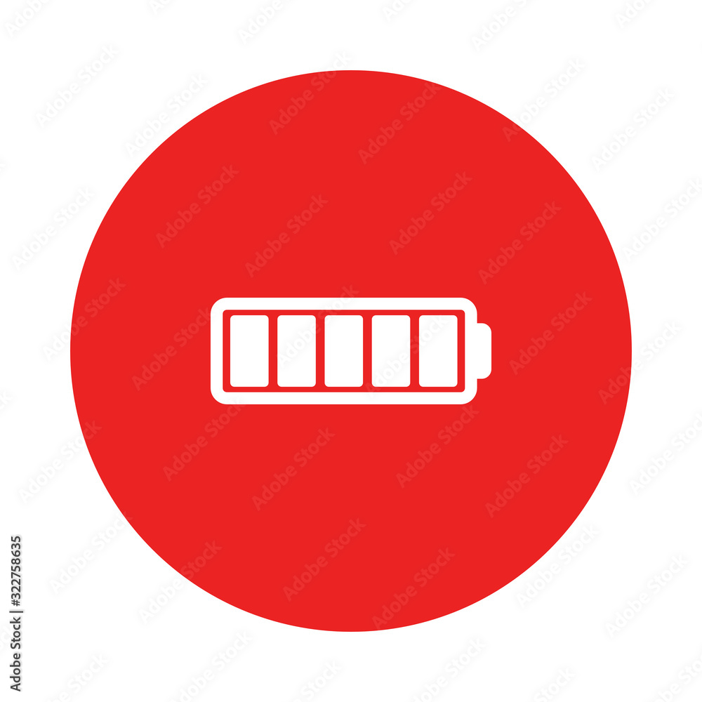Batterieanzeige und Kreis Batterieanzeige und Kreis