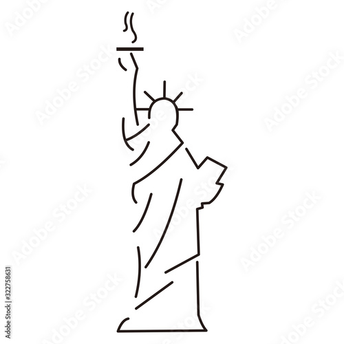 Statue of Liberty vector icon sign