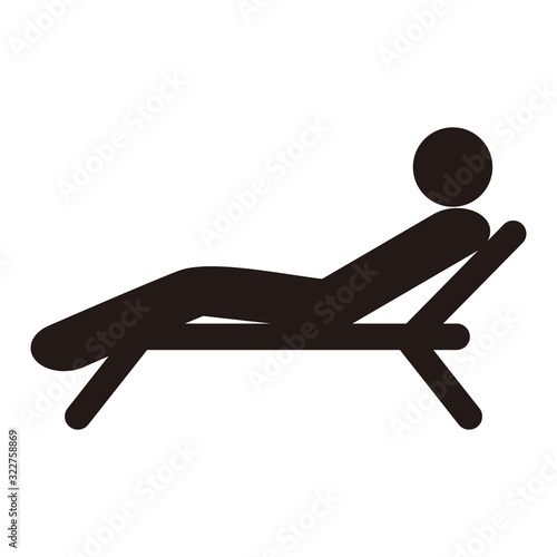 Man lying vector icon illustration sign