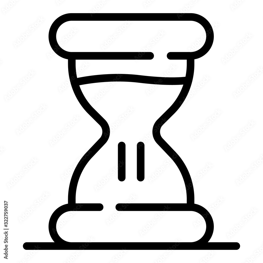 Hourglass icon. Outline hourglass vector icon for web design isolated on white background Hourglass icon. Outline hourglass vector icon for web design isolated on white background