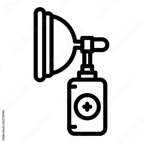 Anesthesia tube icon. Outline anesthesia tube vector icon for web design isolated on white background