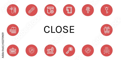 close icon set