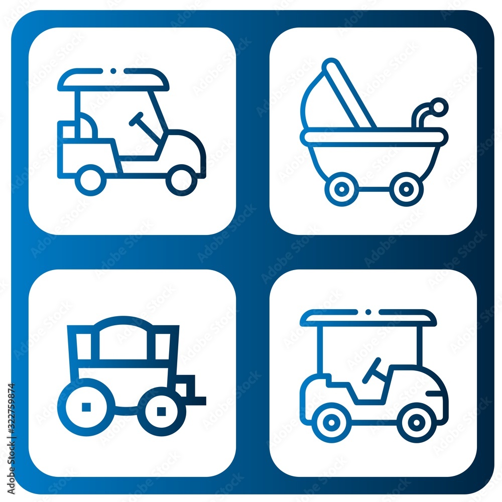 buggy icon set buggy icon set