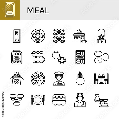 Set of meal icons