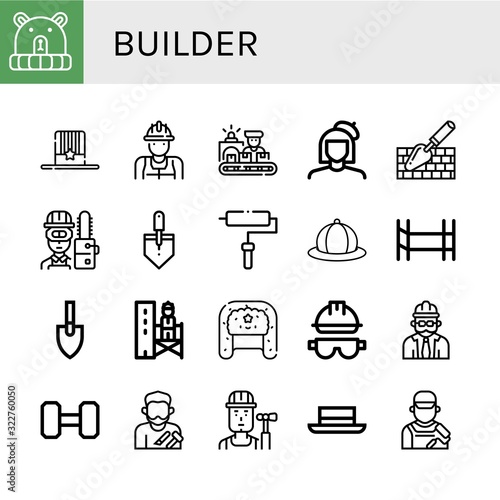 Set of builder icons