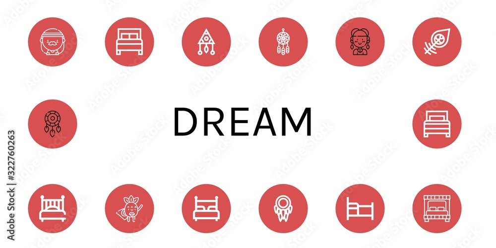 dream icon set dream icon set