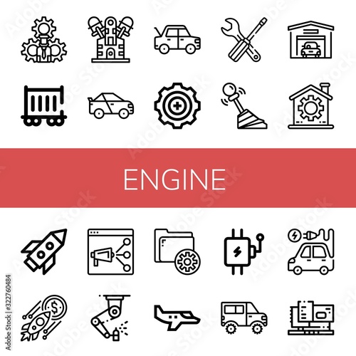 engine icon set