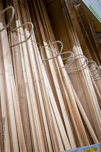 Hip of wooden planks in a c...