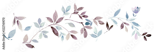 Foto Flowers watercolor illustration