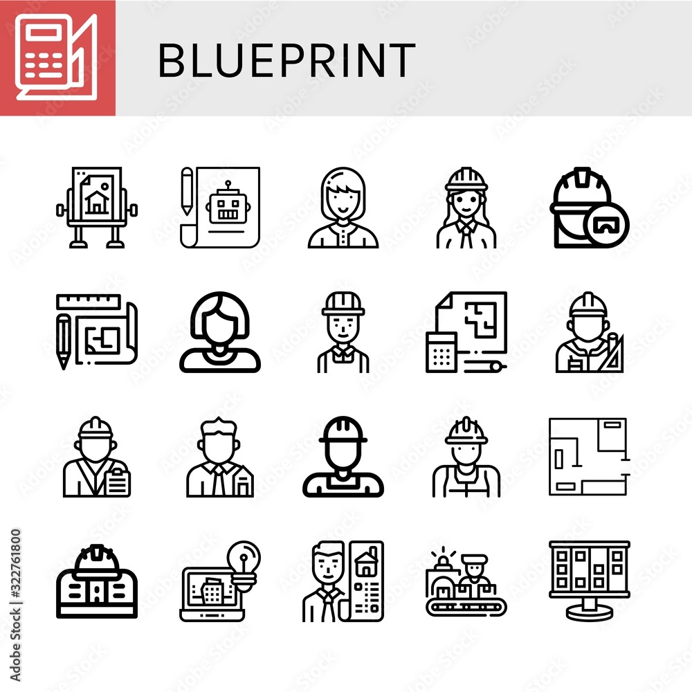 blueprint icon set blueprint icon set