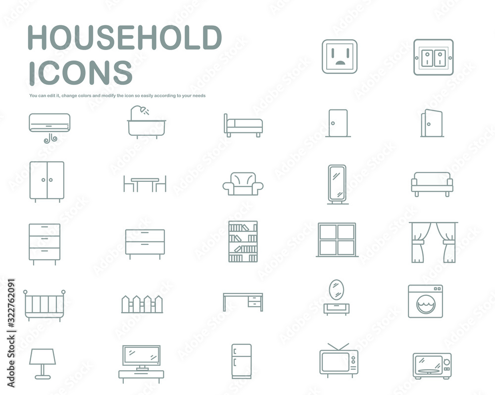 household icons household icons