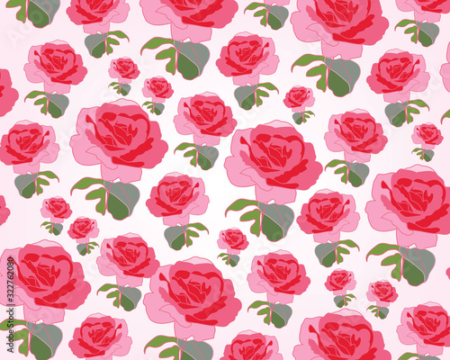 seamless pattern with roses © Juned
