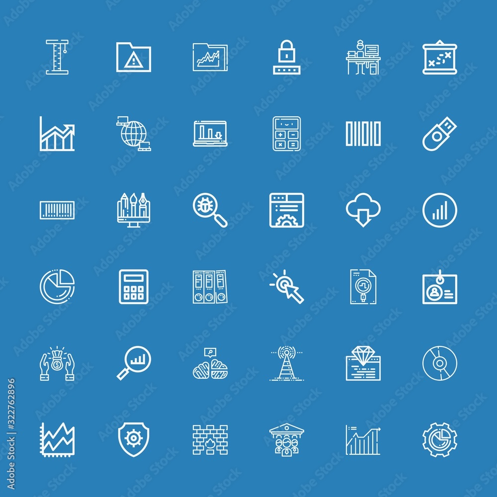Editable 36 data icons for web and mobile Editable 36 data icons for web and mobile