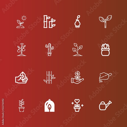 Editable 16 sprout icons for web and mobile