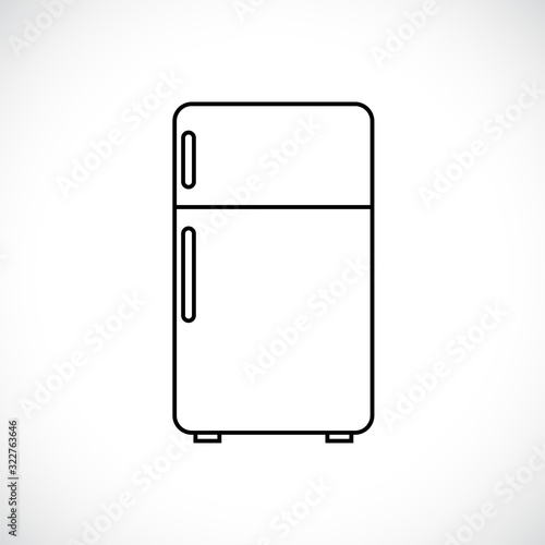 Refrigerator line icon. Vector illustration