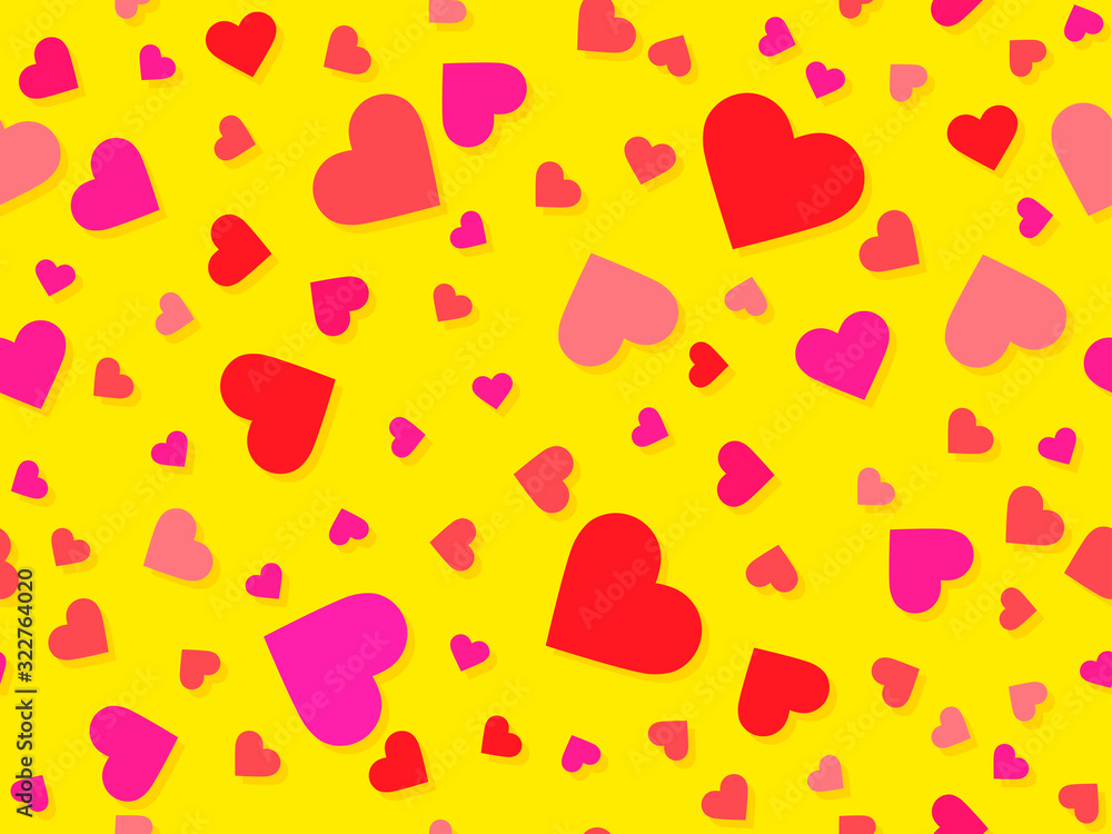 Hearts seamless pattern. Happy Valentine's day, 14th of February. Background for greeting card, wrapping paper, promotional materials. Vector illustration Hearts seamless pattern. Happy Valentine's day, 14th of February. Background for greeting card, wrapping paper, promotional materials. Vector illustration
