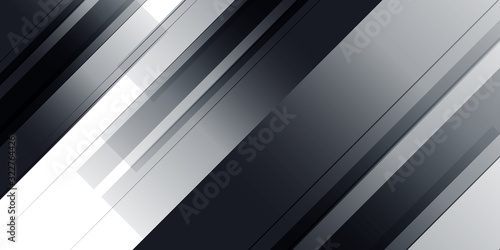 Black abstract geometric gradient background. Vector illustration for banner, business card, template and much more