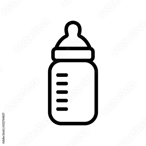 Feeding baby icon vector. Thin line sign. Isolated contour symbol illustration