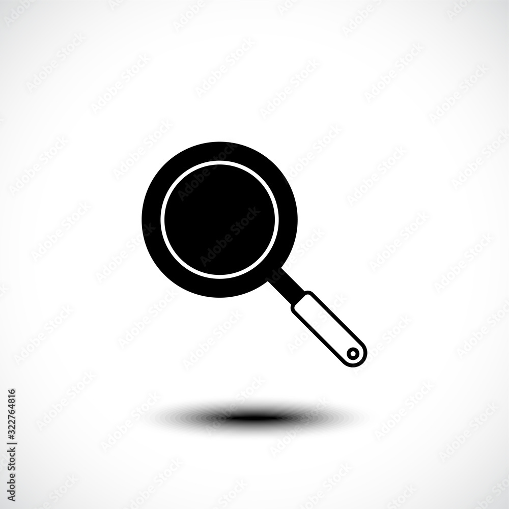 Frying pan icon. Vector illustration Frying pan icon. Vector illustration