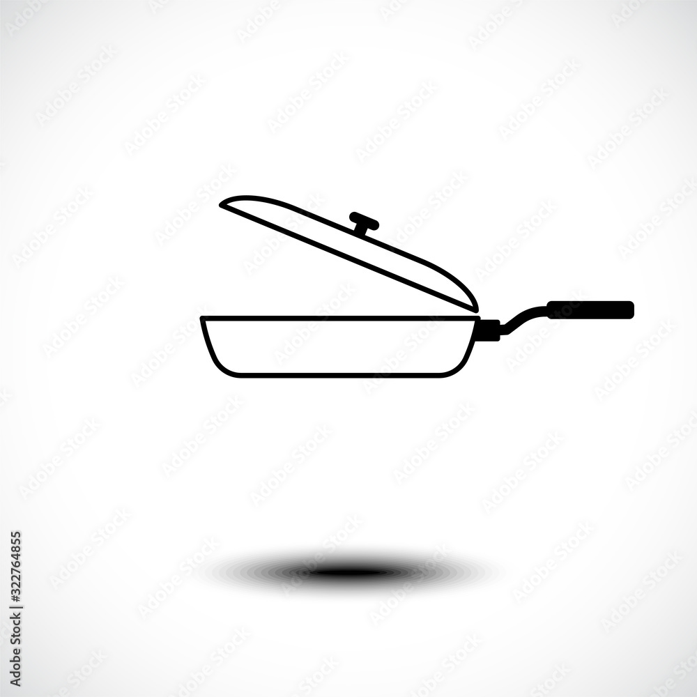 Frying pan icon. Vector illustration Frying pan icon. Vector illustration