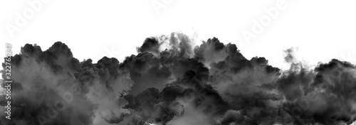 black clouds or smoke on black background