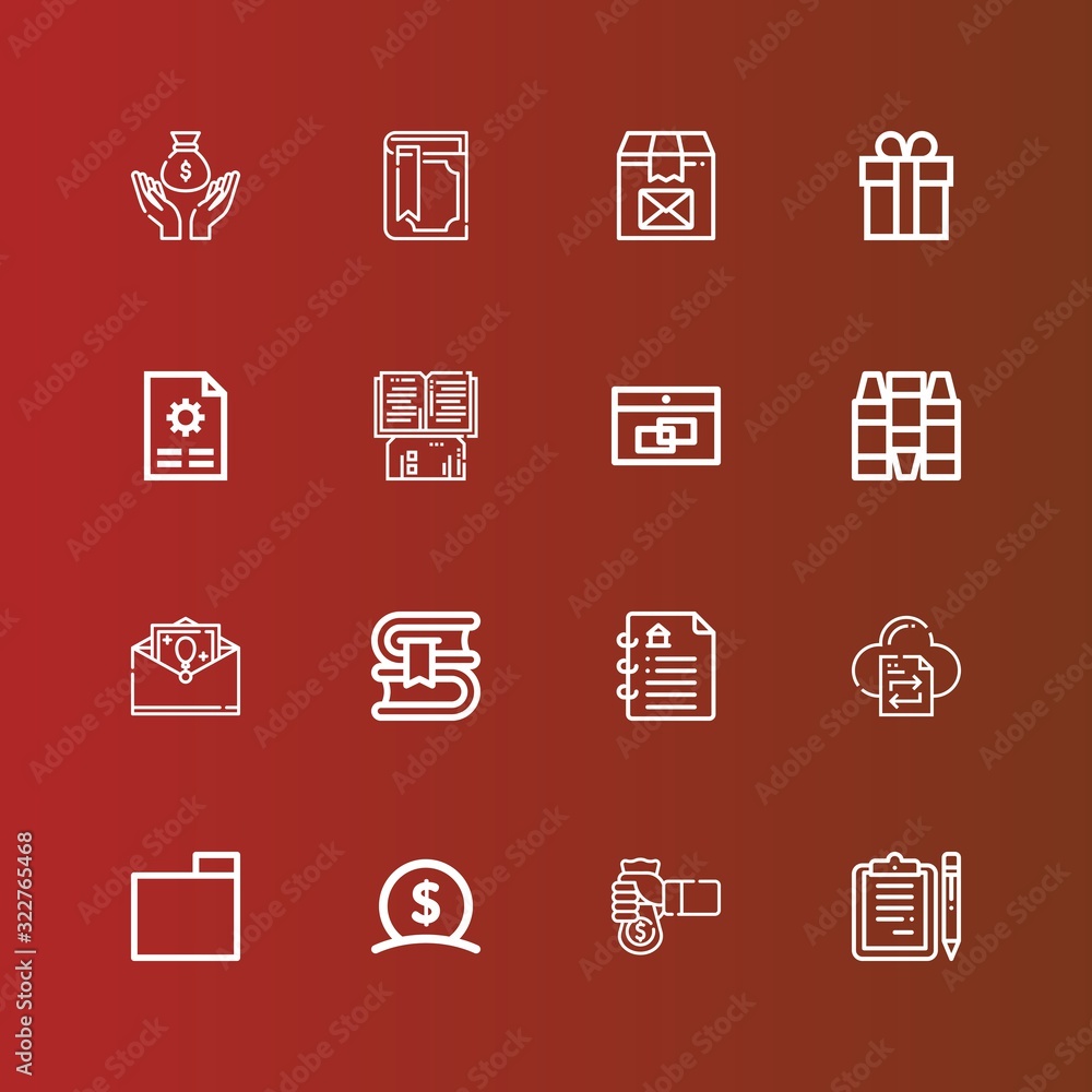 Editable 16 paper icons for web and mobile Editable 16 paper icons for web and mobile