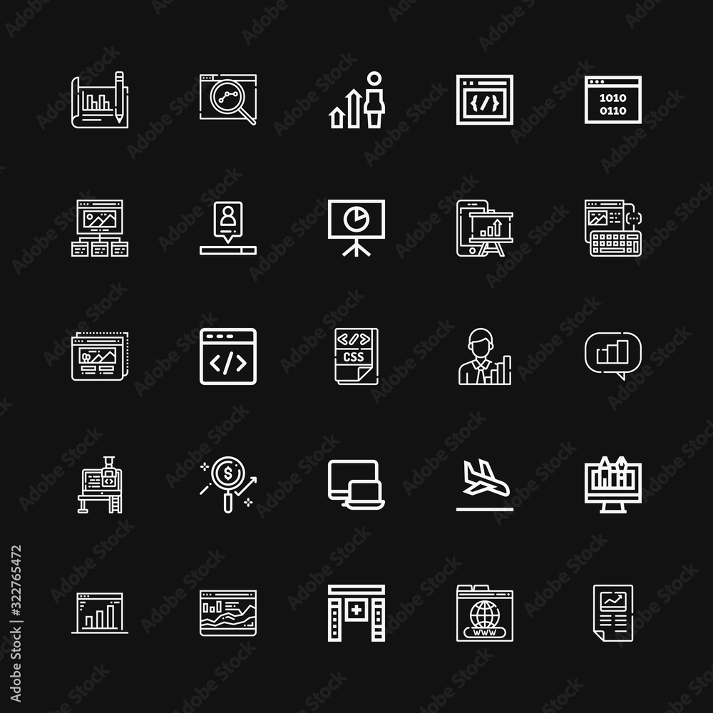 Editable 25 optimization icons for web and mobile