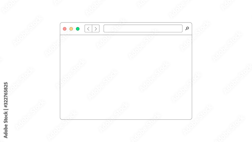 Browser mockup frames. Design template with browser window for mobile device design. Vector illustration Browser mockup frames. Design template with browser window for mobile device design. Vector illustration
