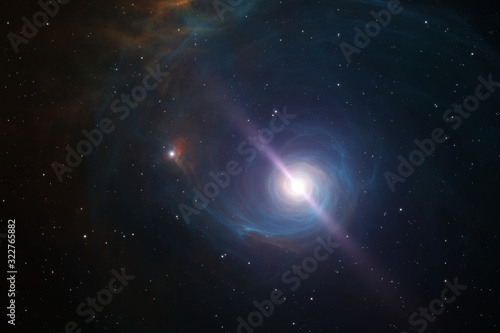 Fototapeta Naklejka Na Ścianę i Meble -  Supermassive black hole in deep space